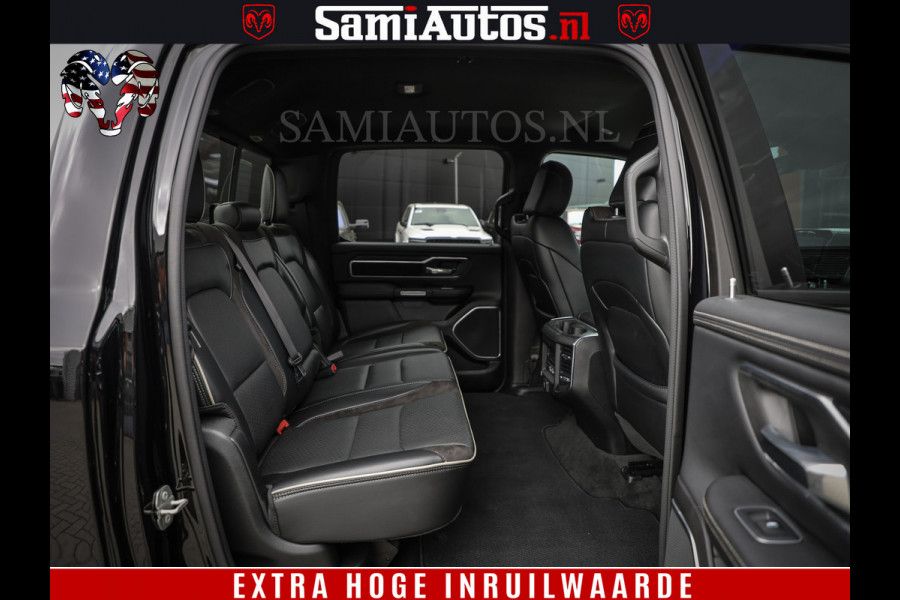 Dodge Ram 1500 BLACK EDITION | 4X4 5.7 V8 | PRINS LPG | CAMERA | APPLE CARPLAY | 3500KG | 22INCH NIGHT | FULL LED | ADAPTIVE CRUISE | MEMORY SEATS | LEDER | DUBBELE CABINE | CREWCAB