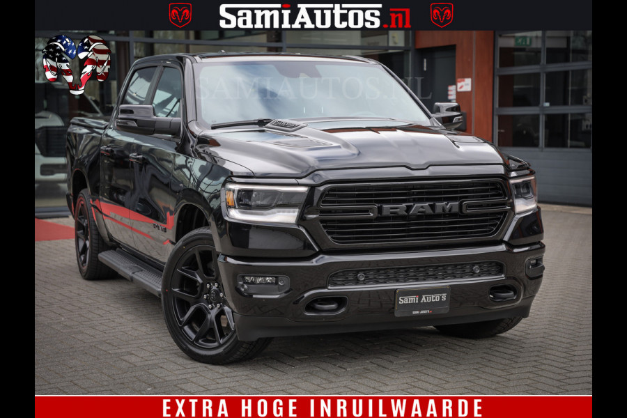 Dodge Ram 1500 BLACK EDITION | 4X4 5.7 V8 | PRINS LPG | CAMERA | APPLE CARPLAY | 3500KG | 22INCH NIGHT | FULL LED | ADAPTIVE CRUISE | MEMORY SEATS | LEDER | DUBBELE CABINE | CREWCAB
