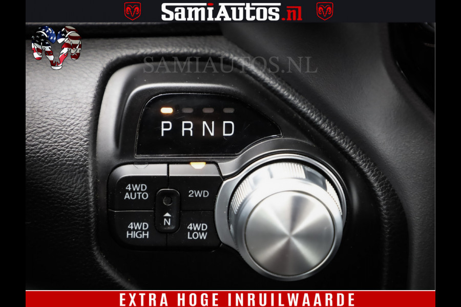 Dodge Ram 1500 BLACK EDITION | 4X4 5.7 V8 | PRINS LPG | CAMERA | APPLE CARPLAY | 3500KG | 22INCH NIGHT | FULL LED | ADAPTIVE CRUISE | MEMORY SEATS | LEDER | DUBBELE CABINE | CREWCAB
