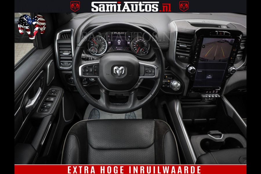 Dodge Ram 1500 BLACK EDITION | 4X4 5.7 V8 | PRINS LPG | CAMERA | APPLE CARPLAY | 3500KG | 22INCH NIGHT | FULL LED | ADAPTIVE CRUISE | MEMORY SEATS | LEDER | DUBBELE CABINE | CREWCAB