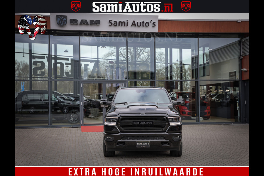 Dodge Ram 1500 BLACK EDITION | 4X4 5.7 V8 | PRINS LPG | CAMERA | APPLE CARPLAY | 3500KG | 22INCH NIGHT | FULL LED | ADAPTIVE CRUISE | MEMORY SEATS | LEDER | DUBBELE CABINE | CREWCAB