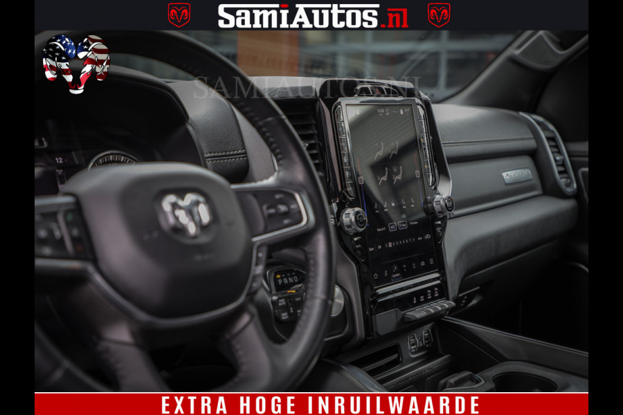 Dodge Ram 1500 BLACK EDITION | 4X4 5.7 V8 | PRINS LPG | CAMERA | APPLE CARPLAY | 3500KG | 22INCH NIGHT | FULL LED | ADAPTIVE CRUISE | MEMORY SEATS | LEDER | DUBBELE CABINE | CREWCAB