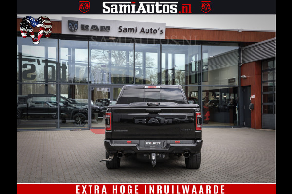 Dodge Ram 1500 BLACK EDITION | 4X4 5.7 V8 | PRINS LPG | CAMERA | APPLE CARPLAY | 3500KG | 22INCH NIGHT | FULL LED | ADAPTIVE CRUISE | MEMORY SEATS | LEDER | DUBBELE CABINE | CREWCAB