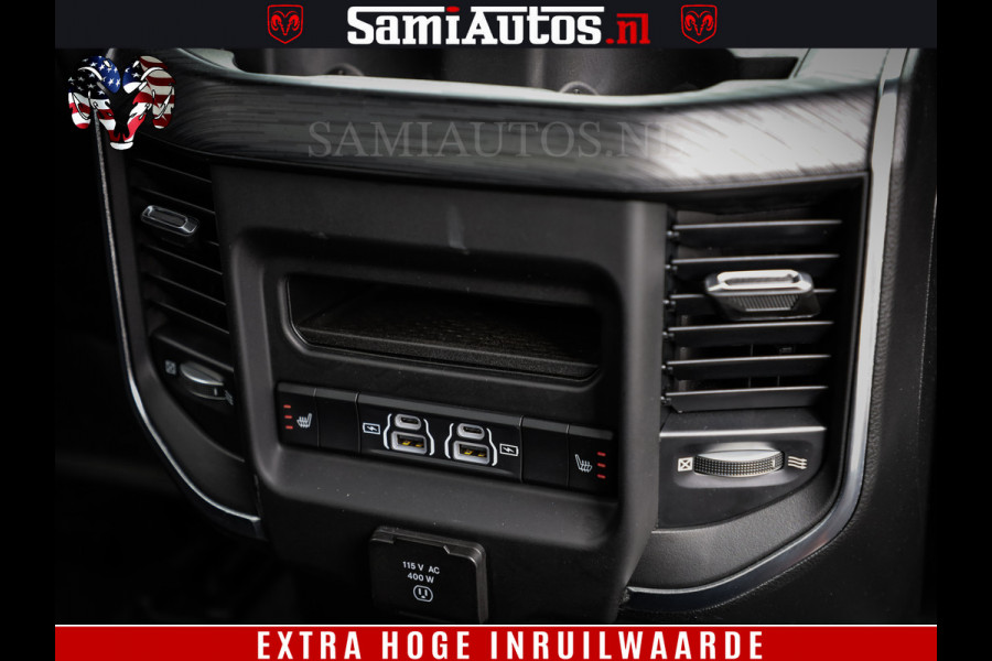 Dodge Ram 1500 BLACK EDITION | 4X4 5.7 V8 | PRINS LPG | CAMERA | APPLE CARPLAY | 3500KG | 22INCH NIGHT | FULL LED | ADAPTIVE CRUISE | MEMORY SEATS | LEDER | DUBBELE CABINE | CREWCAB