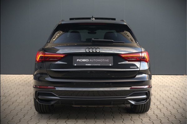 Audi Q3 40 TFSI quattro S Line Pro Line S | 190 PK | Panoramadak | Matrix Led | Stoelverwarming | Leer | Dodehoekdetectie | Automaat | BTW | Black Edition | Cruise Control | Virtual | Navigatie | Dealer Onderhouden |