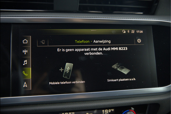 Audi Q3 40 TFSI quattro S Line Pro Line S | 190 PK | Panoramadak | Matrix Led | Stoelverwarming | Leer | Dodehoekdetectie | Automaat | BTW | Black Edition | Cruise Control | Virtual | Navigatie | Dealer Onderhouden |
