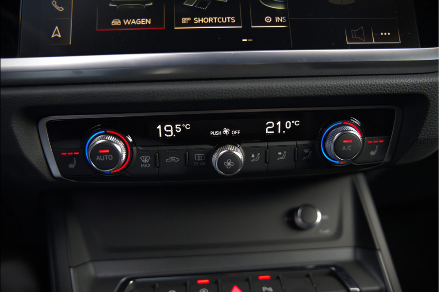 Audi Q3 40 TFSI quattro S Line Pro Line S | 190 PK | Panoramadak | Matrix Led | Stoelverwarming | Leer | Dodehoekdetectie | Automaat | BTW | Black Edition | Cruise Control | Virtual | Navigatie | Dealer Onderhouden |