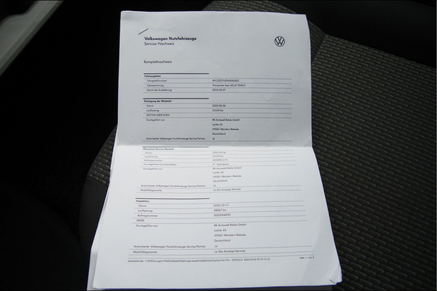 Volkswagen Transporter 2.0 TDI L2 DC 5P, 150PK AUT. LED, TREKHAAK, ADAPT. CRUISE, CAMERA, NAVI, AIRCO, PARKEERSENSOREN, DUBBELE CABINE, DUBBEL CABINE