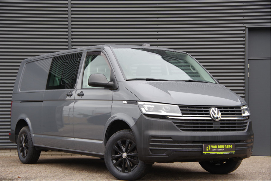 Volkswagen Transporter 2.0 TDI L2 DC 5P, 150PK AUT. LED, TREKHAAK, ADAPT. CRUISE, CAMERA, NAVI, AIRCO, PARKEERSENSOREN, DUBBELE CABINE, DUBBEL CABINE
