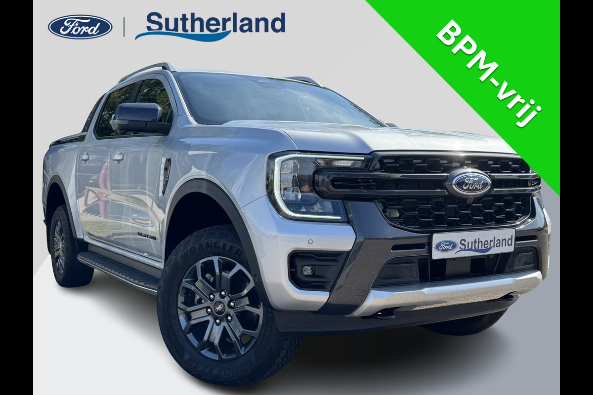 Ford Ranger 3.0 V6 Wildtrak Double Cab EcoBlue | SCI |241pk!! | 2-zits| BPM vrij | Rollertop | Trekhaak | Technology Pack | Uniek in Nederland | Verlengde fabrieksgarantie tot 03-2028 Ford Ranger 3.0 V6 Wildtrak Double Cab EcoBlue | SCI |241pk!! | 2-zits| BPM vrij | Rollertop | Trekhaak | Technology Pack | Uniek in Nederland | Verlengde fabrieksgarantie tot 03-2028