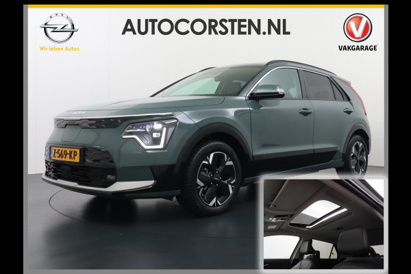 Kia Niro EV 64,8 kWh 218 pk Full-Options Executive Leer+Elektr.+Geheug. Adap.Cruise Schuif/Kanteldak HUD Camera Apple Carplay Android Auto H Stoelverwarming/ventilatie/koeling Stuur+Achterbankverwarming 3 fase 11kw thuis laden Origineel Nederlandse Auto Fabrieksgarantie tot 30-5-2031! Grootste Accu  51.000 nieuw! tot 750 Trekvermogen!