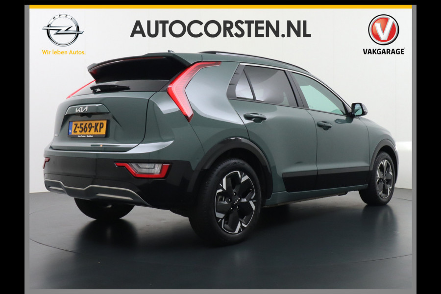 Kia Niro EV 64,8 kWh 218 pk Full-Options Executive Leer+Elektr.+Geheug. Adap.Cruise Schuif/Kanteldak HUD Camera Apple Carplay Android Auto H Stoelverwarming/ventilatie/koeling Stuur+Achterbankverwarming 3 fase 11kw thuis laden Origineel Nederlandse Auto Fabrieksgarantie tot 30-5-2031! Grootste Accu  51.000 nieuw! tot 750 Trekvermogen!