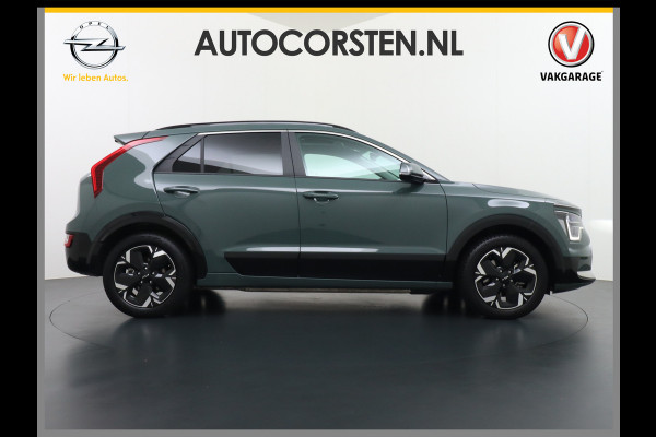 Kia Niro EV 64,8 kWh 218 pk Full-Options Executive Leer+Elektr.+Geheug. Adap.Cruise Schuif/Kanteldak HUD Camera Apple Carplay Android Auto H Stoelverwarming/ventilatie/koeling Stuur+Achterbankverwarming 3 fase 11kw thuis laden Origineel Nederlandse Auto Fabrieksgarantie tot 30-5-2031! Grootste Accu  51.000 nieuw! tot 750 Trekvermogen!