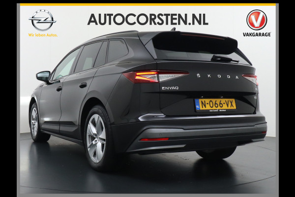 Škoda ENYAQ iV 60 Pano-dak Warmtepomp Camera Apple Carplay Android Auto Navi Ecc Cruise Control Pdc Keyless Advanced Stoelverwarming DAB Led Ecc Achter Privacy Glas Lmv Origineel Nederlandse Auto Nieuwprijs €46.625,-