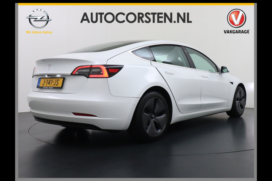Tesla Model 3 RWD SR+ 60kWh 325PK SOH=85% LMV  AutoPilot Leder PanoDak Adaptive-Cruise Lmv Camera's Elektr.-Stuur+Stoelen+Spiegels+Geheugen+Ea Navi LED Comfortstoelen ACC DAB Voorverwarmen interieur via App Keyless via Telefoonsleutel One-Pedal-Drive Origineel Nederlandse auto tot 11kw laden thuis! 1.584kg licht!