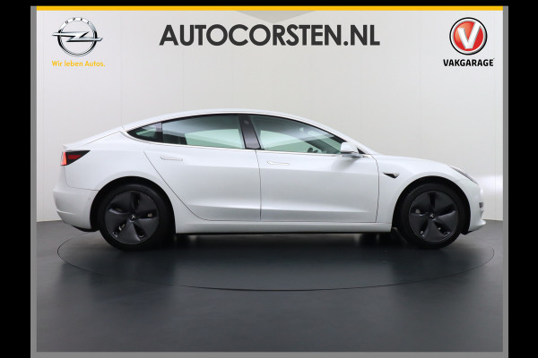 Tesla Model 3 RWD SR+ 60kWh 325PK SOH=85% LMV  AutoPilot Leder PanoDak Adaptive-Cruise Lmv Camera's Elektr.-Stuur+Stoelen+Spiegels+Geheugen+Ea Navi LED Comfortstoelen ACC DAB Voorverwarmen interieur via App Keyless via Telefoonsleutel One-Pedal-Drive Origineel Nederlandse auto tot 11kw laden thuis! 1.584kg licht!