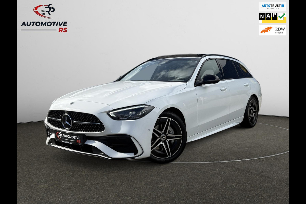 Mercedes-Benz C-Klasse Estate 180 AMG Line|Pano Trekhaak Cruise Camera Stoelverw. Sfeerverlichting Dodehoek Carplay& Android auto Mercedes-Benz C-Klasse Estate 180 AMG Line|Pano Trekhaak Cruise Camera Stoelverw. Sfeerverlichting Dodehoek Carplay& Android auto