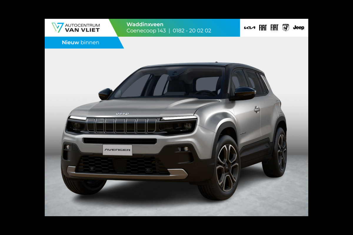 Jeep Avenger 1.2 e-Hybrid Summit | Uit voorraad leverbaar | Winter Pack | Schuif/Kanteldak | Infotaiment&Convenience Pack | Bicolore Jeep Avenger 1.2 e-Hybrid Summit | Uit voorraad leverbaar | Winter Pack | Schuif/Kanteldak | Infotaiment&Convenience Pack | Bicolore