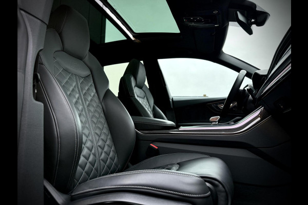 Audi Q8 55 TFSI e quattro S-Line Panoramadak|RS-zetels|Carbon|Softclose|Luchtvering|Keyless|Head-Up|Camera 360°|Matrix