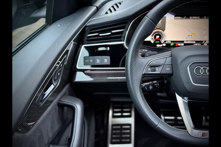 Audi Q8 55 TFSI e quattro S-Line Panoramadak|RS-zetels|Carbon|Softclose|Luchtvering|Keyless|Head-Up|Camera 360°|Matrix