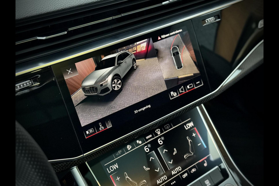 Audi Q8 55 TFSI e quattro S-Line Panoramadak|RS-zetels|Carbon|Softclose|Luchtvering|Keyless|Head-Up|Camera 360°|Matrix