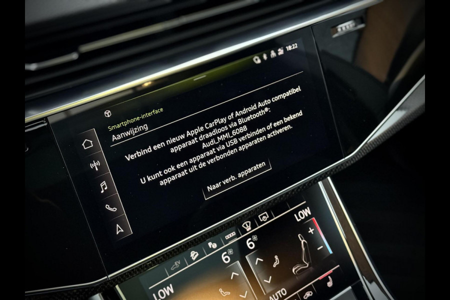 Audi Q8 55 TFSI e quattro S-Line Panoramadak|RS-zetels|Carbon|Softclose|Luchtvering|Keyless|Head-Up|Camera 360°|Matrix