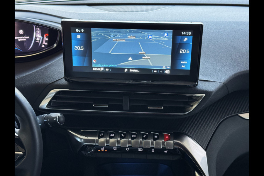 Peugeot 3008 130PK ALLURE LEER I-COCKPIT LED CARPLAY EUROPA.NAVI ELEK.KLEP CAMERA ADAP.CRUISE ZWARTE HEMEL. 2024 ALLURE 2024