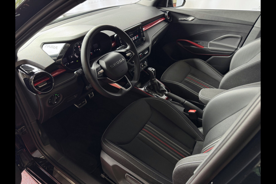 Škoda Fabia 1.0 TSI 116PK MONTE CARLO BLACK CAMERA LED STOEL/STUUR VERW ADAP, CRUISE VIC.COCKPIT 03/2025