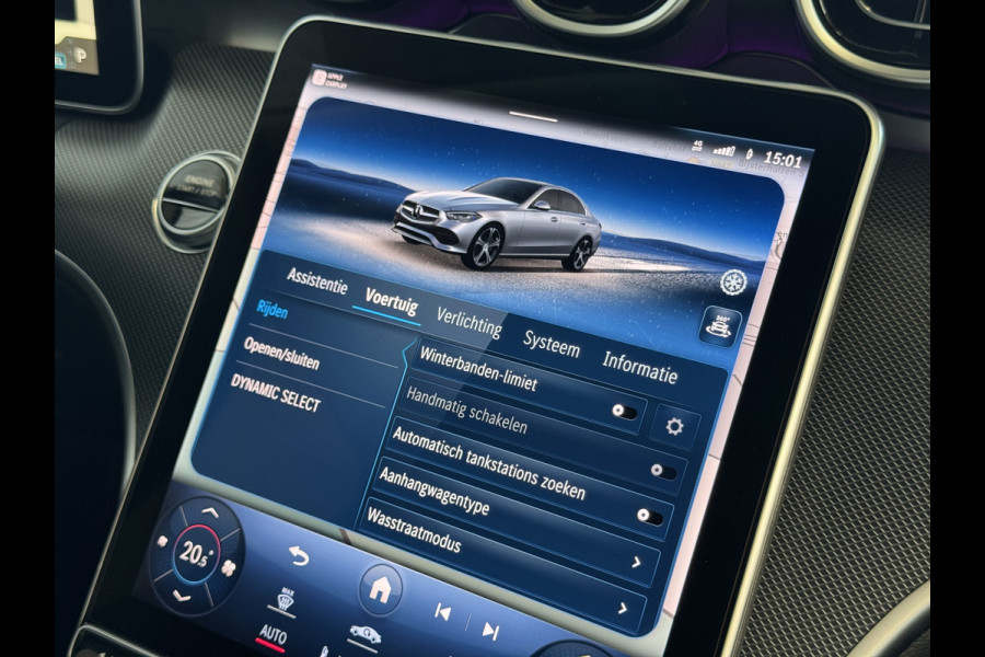 Mercedes-Benz C-Klasse 300e 313PK PHEV 12/2024 AVANTGARDE TREKHAAK DISTRONIC CAMERA ELEK/STOEL/VERWARMD 12/2024 PHEV PLUG IN HYBRIDE