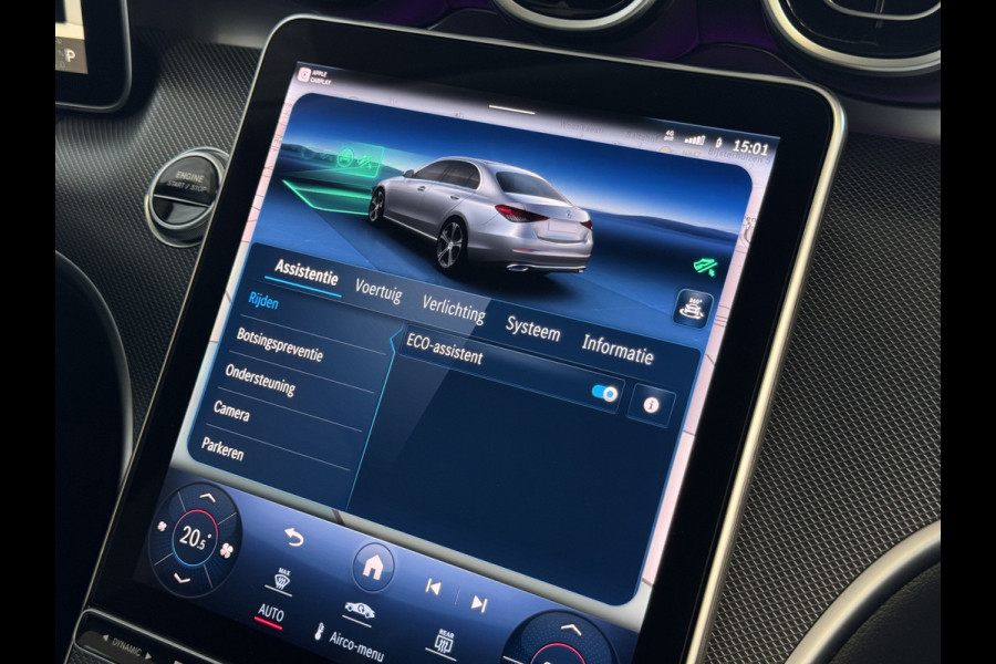 Mercedes-Benz C-Klasse 300e 313PK PHEV 12/2024 AVANTGARDE TREKHAAK DISTRONIC CAMERA ELEK/STOEL/VERWARMD 12/2024 PHEV PLUG IN HYBRIDE