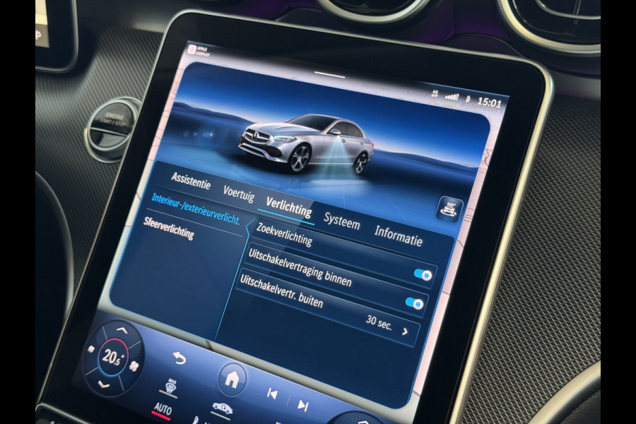 Mercedes-Benz C-Klasse 300e 313PK PHEV 12/2024 AVANTGARDE TREKHAAK DISTRONIC CAMERA ELEK/STOEL/VERWARMD 12/2024 PHEV PLUG IN HYBRIDE