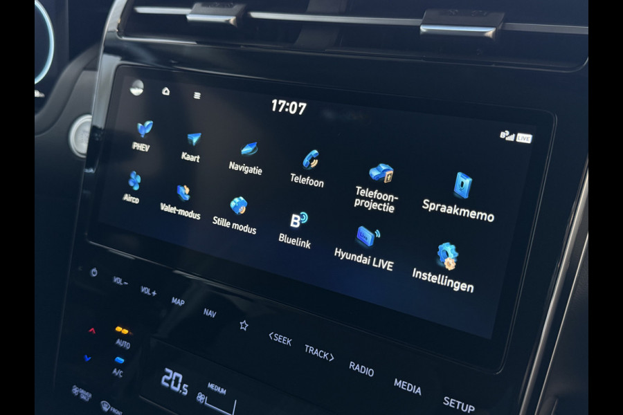 Hyundai Tucson 1.6 T-GDI PHEV 265PK 19''LMV 4WD LED STUUR/STOEL VERW. NAVI ELEK.KLEP 03/2024 PHEV PLUG IN HYBRID 4X4 AWD