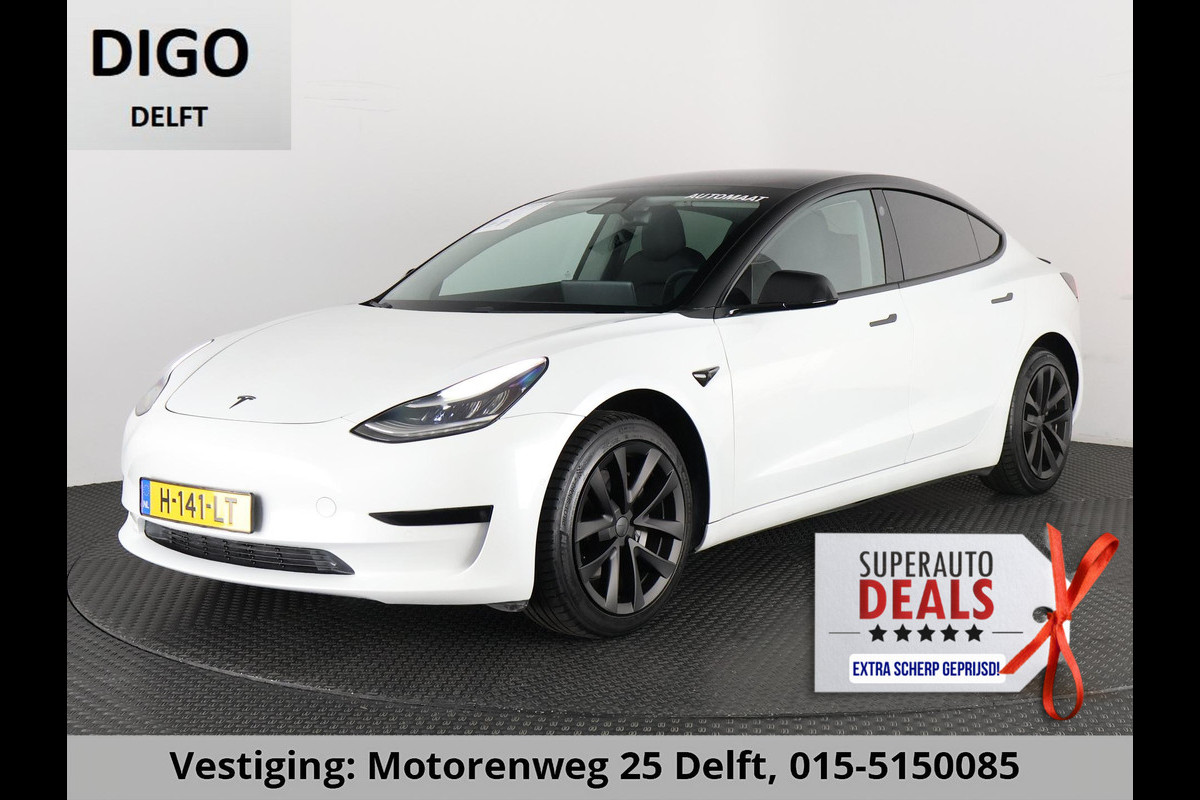 Tesla Model 3 BLACKLINE BI-TONE PANO STD ACCUTEST 86% RWD 60 kWH LEDER.NAVI.CAMERA.AUTOPILOT, STOELVERWARMING EN NOG VEEL MEER!