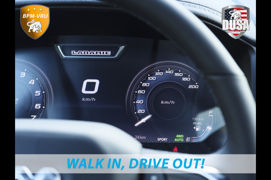 Dodge Ram | 1500 | Laramie | Premium Night | 3.0L I6 Hurricane | 4X4 | BPM-VRIJ | BPM-VRIJ | Niveau regeling | Passenger Display | Getoonde accessoires zijn verkrijgbaar tegen meerprijs Dodge Ram | 1500 | Laramie | Premium Night | 3.0L I6 Hurricane | 4X4 | BPM-VRIJ | BPM-VRIJ | Niveau regeling | Passenger Display | Getoonde accessoires zijn verkrijgbaar tegen meerprijs