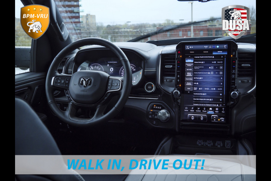 Dodge Ram | 1500 | Limited | Night | 3.0L Twin-Turbo I6 | High Output | BPM-VRIJ | Passenger Display | 14,4 Touch Screen | Harman Kardon | RAMBOX Getoonde accessoires zijn verkrijgbaar tegen meerprijs