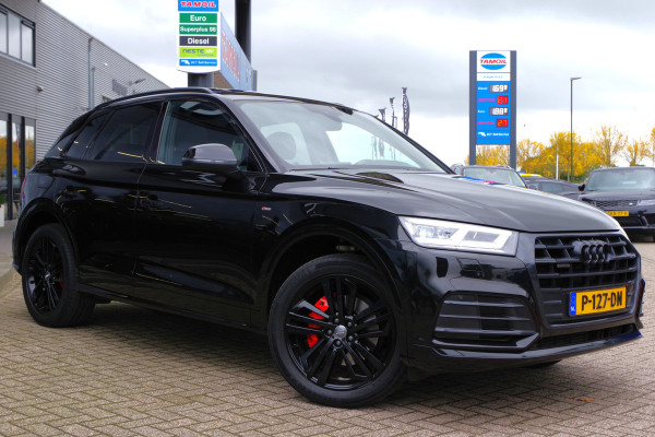Audi Q5 2.0 TFSI 252 PK Quattro Sport S Line Black Edition, Trekhaak, Panoramadak, Leder-Alcantara, Camera