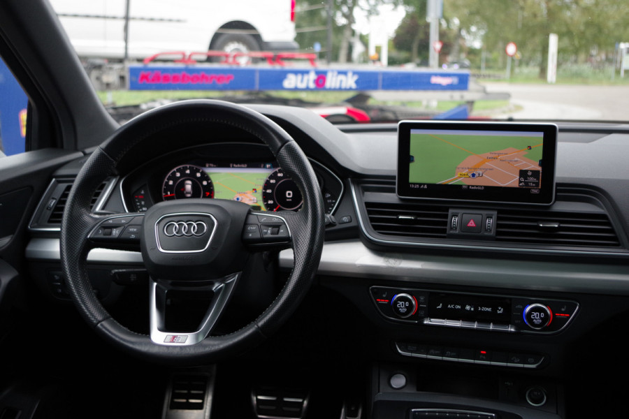 Audi Q5 2.0 TFSI 252 PK Quattro Sport S Line Black Edition, Trekhaak, Panoramadak, Leder-Alcantara, Camera