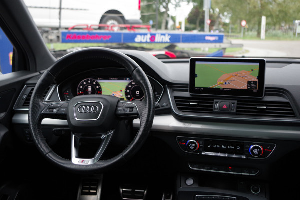 Audi Q5 2.0 TFSI 252 PK Quattro Sport S Line Black Edition, Trekhaak, Panoramadak, Leder-Alcantara, Camera