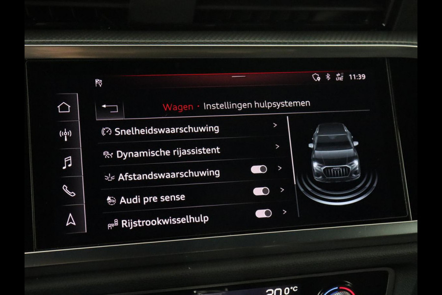 Audi Q3 35 TFSI S Line | Panoramadak | Stoelverwarming | Adaptive cruise | Camera | Carplay | Virtual Cockpit | Navigatie | Sportstoelen | Half leder | Climate control | Virtual Cockpit