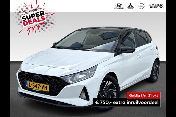 Hyundai i20 1.0 T-GDI Comfort | automaat | zwart dak | Apple Carplay/Android Auto | airco | cruise control | blind-spot