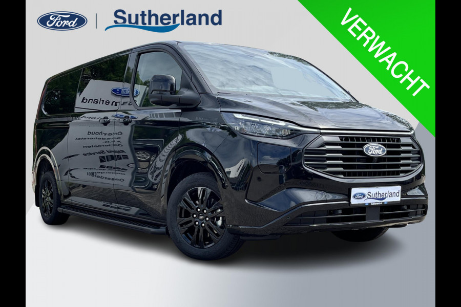 Ford Transit Custom 320 2.5 PHEV L2H1 Black Platinum DC Prijs is excl. BTW EN BPM | Ford Voorraad | SCI | Dubbele cabine Snoeks leder | Full led | Dubbele zij-schuifdeur | Direct uit voorraad leverbaar! | Full options