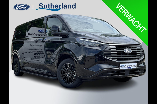 Ford Transit Custom 320 2.5 PHEV L2H1 Black Platinum DC Prijs is excl. BTW EN BPM | Ford Voorraad | SCI | Dubbele cabine Snoeks leder | Full led | Dubbele zij-schuifdeur | Direct uit voorraad leverbaar! | Full options