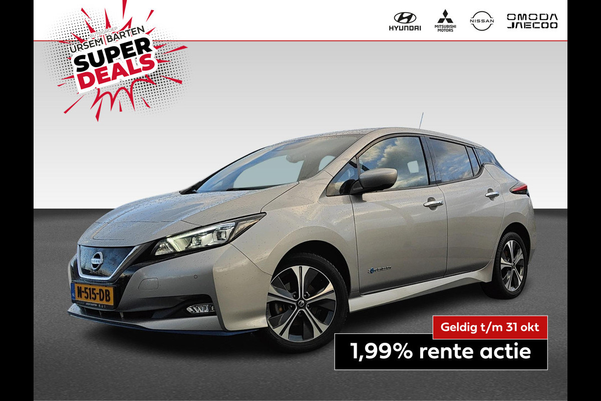 Nissan Leaf e+ Tekna 62 kWh Incl. Stoelverwarming/-verkoeling en stuurverwarming | Achteruitrijcamera en 360°-camera | dodehoekdetectie Nissan Leaf e+ Tekna 62 kWh Incl. Stoelverwarming/-verkoeling en stuurverwarming | Achteruitrijcamera en 360°-camera | dodehoekdetectie