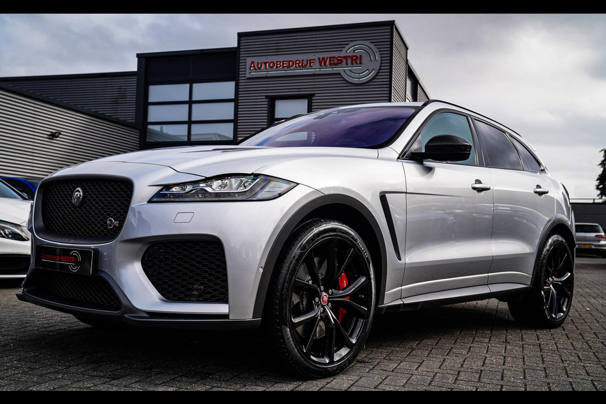 Jaguar F-Pace 5.0 V8 S/C AWD SVR | Lane Assist | Luxe Kuipstoelen | Head up | Meridian Sound system | 551PK | Dealer onderhouden | Jaguar F-Pace 5.0 V8 S/C AWD SVR | Lane Assist | Luxe Kuipstoelen | Head up | Meridian Sound system | 551PK | Dealer onderhouden |