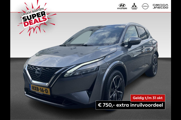 Nissan QASHQAI 1.3 MHEV Tekna | Pano | Elektrische Stoelen | 360 Camera | Half Leder |