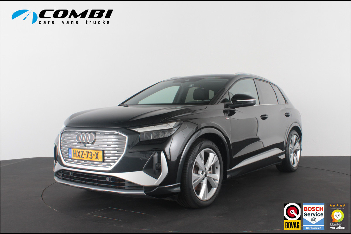 Audi Q4 e-tron 40 82 kWh S line > Camera/ Adaptief Cruise control/Stoelverwarming... Audi Q4 e-tron 40 82 kWh S line > Camera/ Adaptief Cruise control/Stoelverwarming...