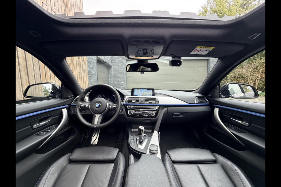 BMW 4 Serie Gran Coupé 418i M Sport Àutomaat | Open dak | LED verlichting | Lederen bekleding | Stoelverwarming | Trekhaak afneembaar | Appl