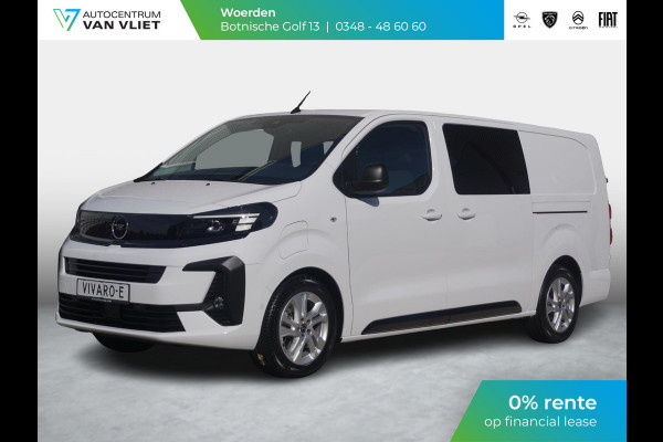 Opel Vivaro Electric 75 kWh Dubbele Cabine | 2x schuifdeur | 0% rente | 8 jaar garantie | Dynamic Surround View Pakket| Comfort Pakket | Exterieur Pakket | Winterpakket | Apple Carplay | rondom zicht camera's | LM velgen | Dodehoek detectie | parkeersensoren voor & achter | betimmering | rijklaarprijs