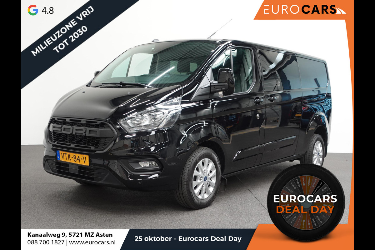 Ford Transit Custom 130pk Automaat L2H1 Limited Dubbele Cabine 2x Schuifdeur Raptor Edition Navigatie Airco Cruise control Trekhaak parkeersensoren Ford Transit Custom 130pk Automaat L2H1 Limited Dubbele Cabine 2x Schuifdeur Raptor Edition Navigatie Airco Cruise control Trekhaak parkeersensoren