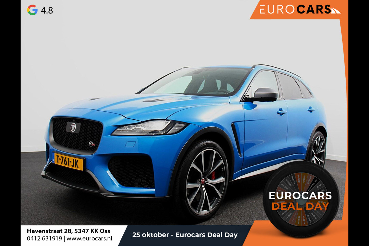 Jaguar F-Pace 5.0 V8 AWD SVR 551 pk Panorama dak | Meridian sound | Premium Pack | Light Pack | ACC | Leder | ADS |360 Camera